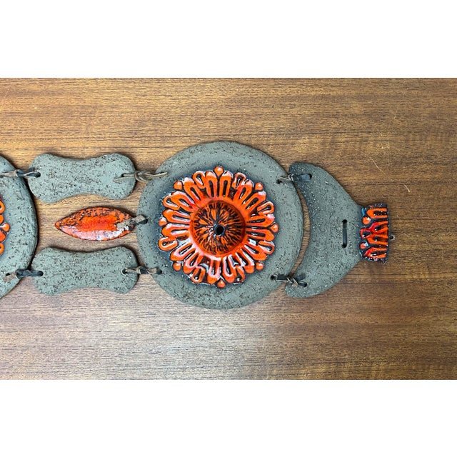 Mid-Century Modern Brutalist Danish Studio Pottery Wall Hanger from Clara Helmich, 1982 For Sale - Image 18 of 18
