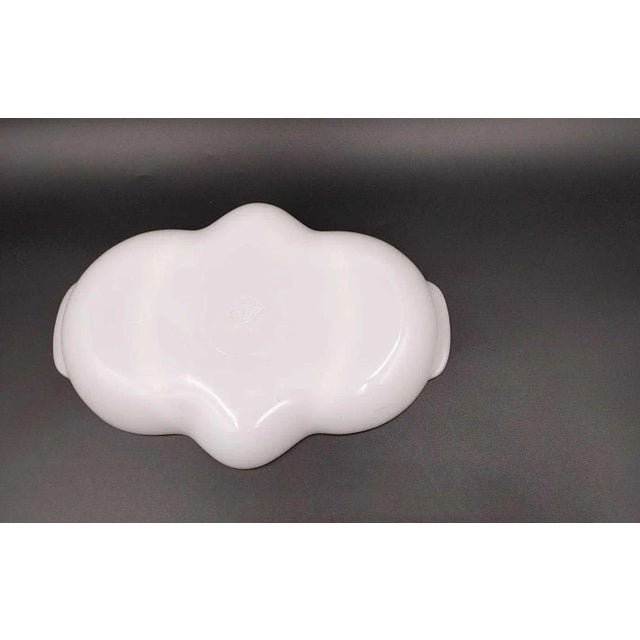 Vintage Fire King White Milk Glass Gold Trim Relish Tray Dish 3 Part Divided For Sale - Image 6 of 8