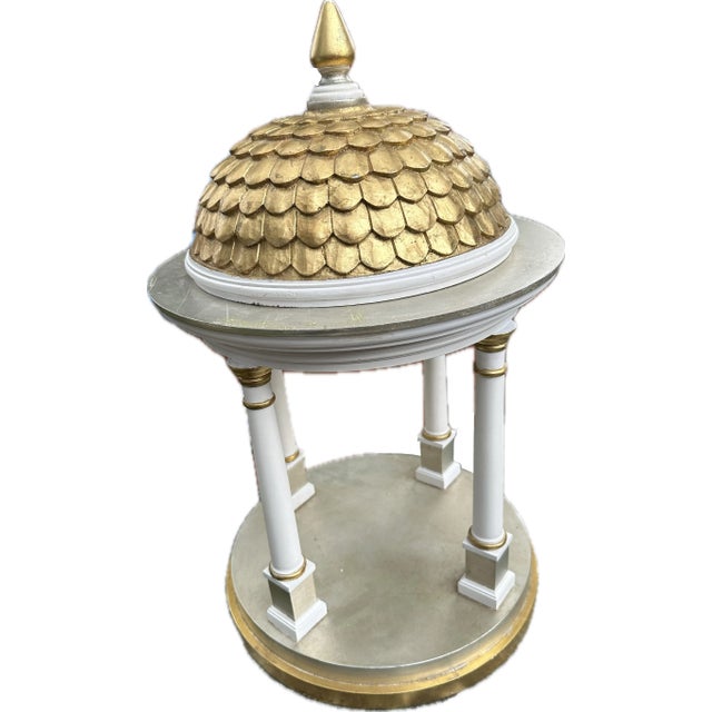 Tempietto Style Gazebo Model With Gilt Romanesque Dome For Sale - Image 4 of 8