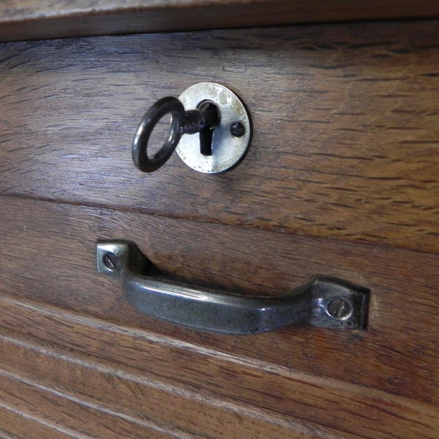 Oak Roller Shutter Box with 2 Shutters, 1930s For Sale - Image 16 of 18