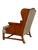 This is a vintage 1940's Stickley wingback lounge chair featuring a beautifully figured cherry frame with sculptural...