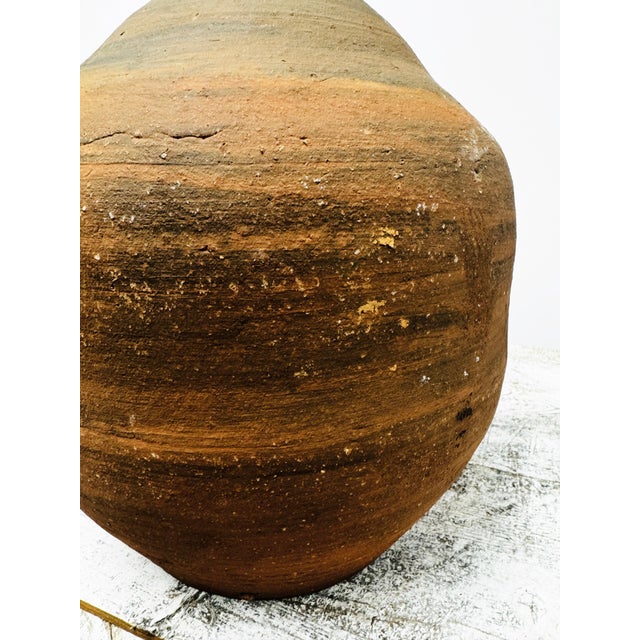 Early 20th Century Asian Earthenware Rose Vase For Sale - Image 4 of 6