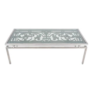 French Iron Balcony Coffee Table For Sale