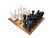 Traditional Large Staunton Style Wooden Chess Set With Matching Wood Inlaid Board For Sale - Image 3 of 9
