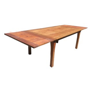 1990s Authentic Stickley Mission Cherry & Oak Extension Dining Table For Sale