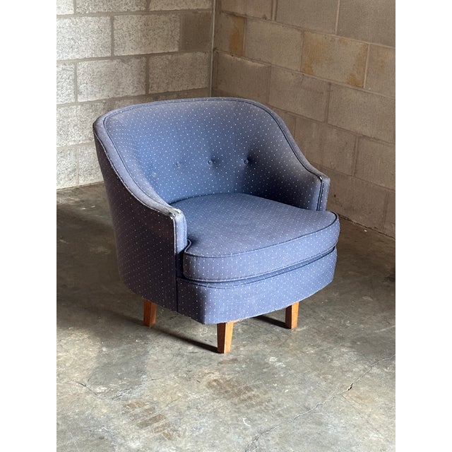 1950s 1950s Edward Wormley for Dunbar Swivel Chair- Unmarked For Sale - Image 5 of 10