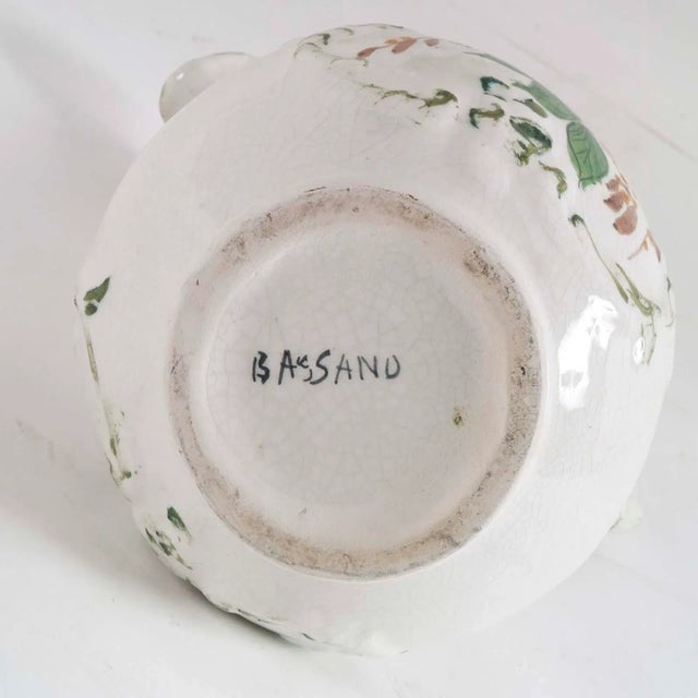 Antique Floral Hand-Decorated Ceramic Jug For Sale - Image 6 of 7