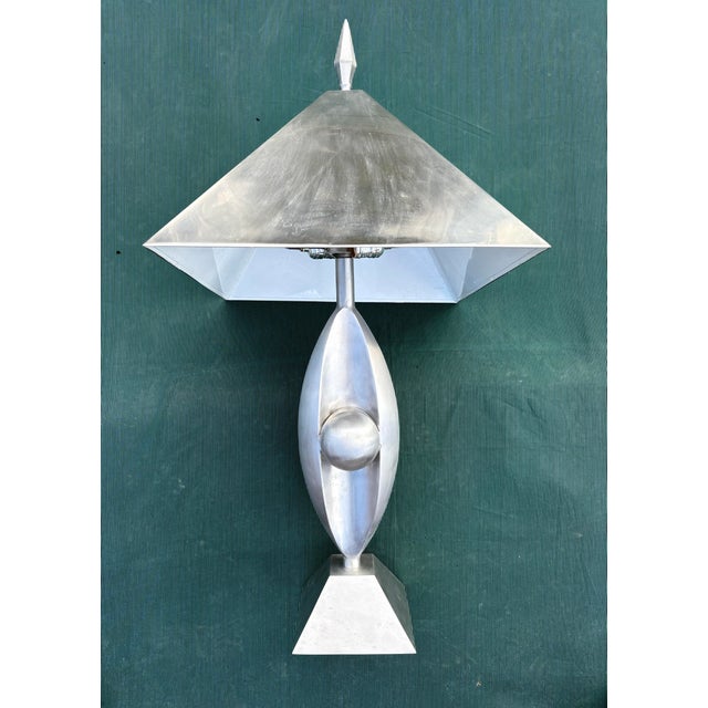 Very unique one of a kind original piece of sculptural art that is also a functional table lamp. Artist is unknown and the...
