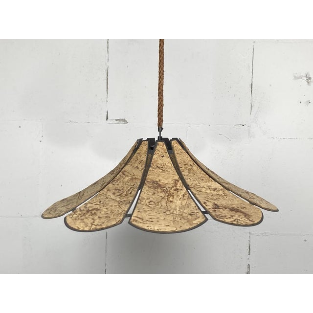 1970s Clover Cork Hanging Pendant Lamp by Ingo Maurer, Germany, 1970s For Sale - Image 5 of 14