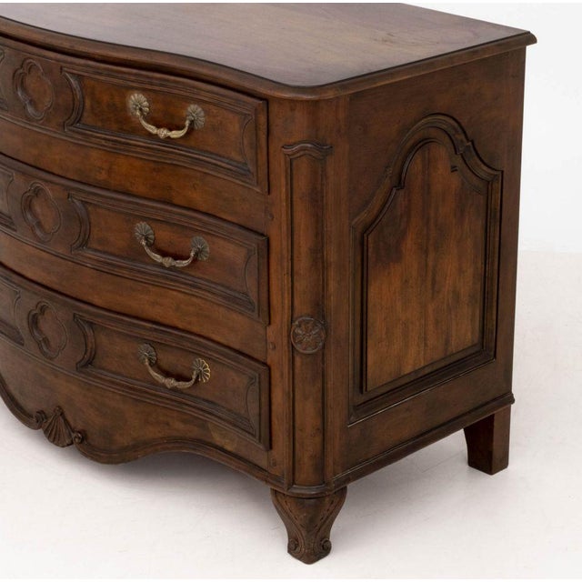 Wood Louis XVI Style Walnut Chest of Drawers For Sale - Image 7 of 11