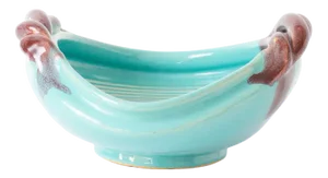 Turquoise Ceramic Bowl by Roger Guerin