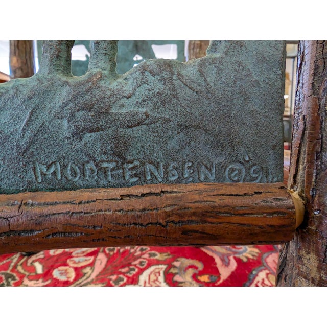 Vintage Mortensen Designs, Inc “The Rainbow Collection” Hickory & Glass Dining Table W/4 Chairs For Sale - Image 18 of 18