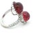 1980s Italian 1980s Pink Tourmaline & Diamond 18k White Gold Bypass Ring, Size 6 For Sale - Image 5 of 11