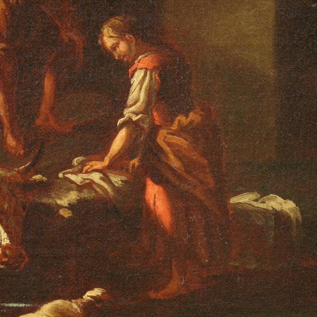 Roman School of the 17th Century, Landscape with Pastoral Scene, 1680, Oil on Canvas For Sale - Image 7 of 16