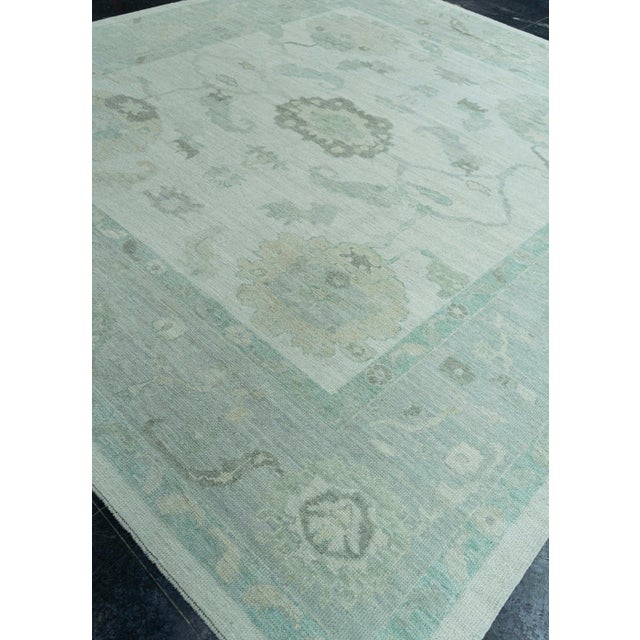 Turkish Square Oushak Rug 10'3" x 11'1" #19384 For Sale In Houston - Image 6 of 8