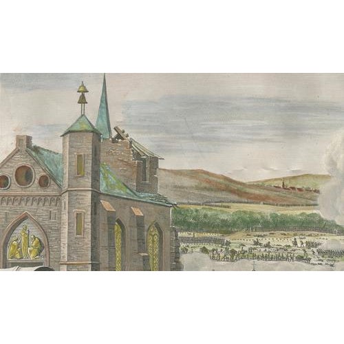 Napoleonic Wars, Battle of Eylau, Hand-Colored Engraving, 1807 For Sale - Image 12 of 13