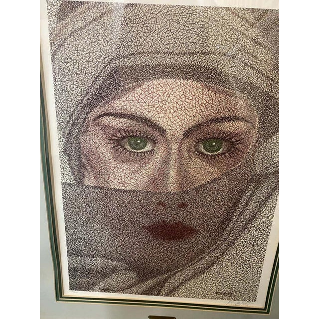 Robert constructs his portraits from an interlacing of short, tight, tangled strokes, drawn with meticulous regularity....