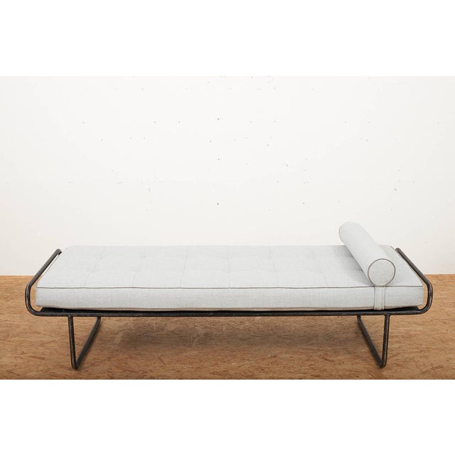 Daybed with Black Lacquered Steel Tubing, in Good conditions. Designed 1920 to 1949