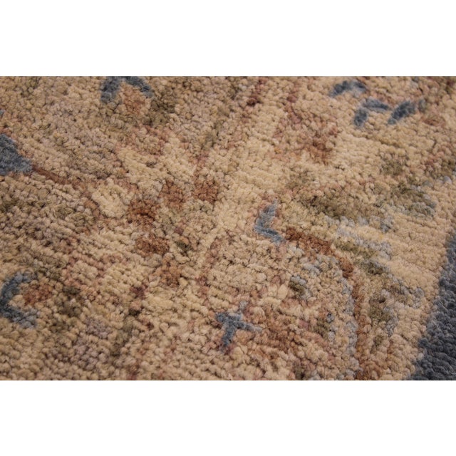 Textile Ziegler Blue/Ivory Wool Runner Rug- 2'8'' X 12'6'' For Sale - Image 7 of 10