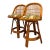 1960s Arched Spindle Rattan Swivel Counter Stools (Set of 2) For Sale