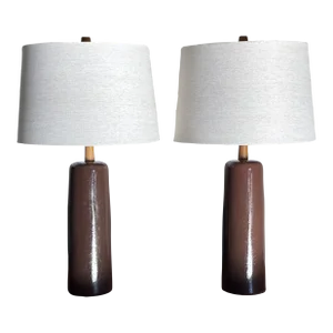 1960s Jane and Gordon Martz Large Table Lamps, Marshall Studios, Ceramic- a Pair
