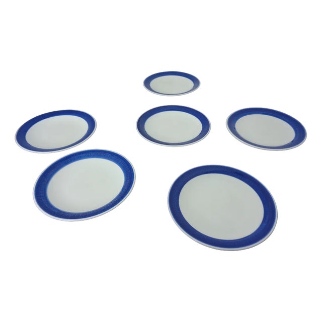 Swedish Stoneware Koka Plates by Hertha Bengtson for Rörstrand, 1960s, Set of 6 For Sale