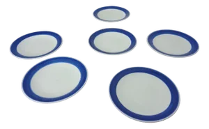 Swedish Stoneware Koka Plates by Hertha Bengtson for Rörstrand, 1960s, Set of 6