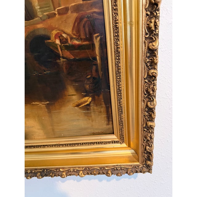 Antique 19th Century British Oil Painting by G. Wylle Rural Landscape Gilt Frame For Sale In Jacksonville, FL - Image 6 of 10