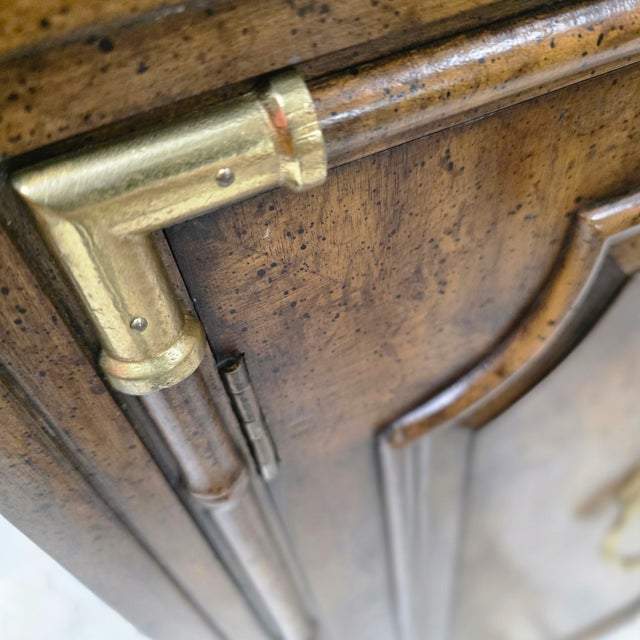 Mid 20th Century Weiman Faux Bamboo Burl Server Cabinet For Sale - Image 11 of 12