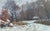 Winter Forest Oil Painting, Original Soviet Impressionism Art 30-48 For Sale