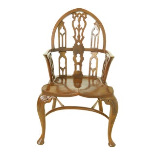 Theodore Alexander Gothic Distressed Finish Armchair For Sale