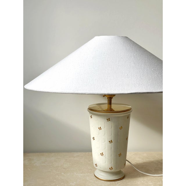 Mid-Century Modern Stoneware Table Lamp by Wilhelm Kåge for Gustavsberg, 1940s For Sale - Image 3 of 12