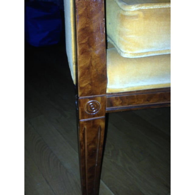 Vintage French Empire Style Barrel Back Accent Chair For Sale - Image 4 of 9