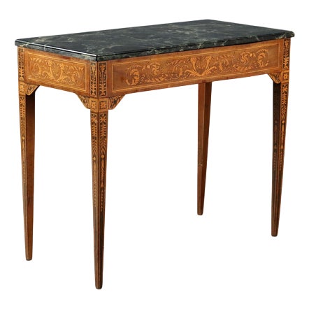 Neoclassical Walnut Console Table For Sale