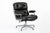Black Pair Eames Herman Miller Time Life Black Leather Office Chairs For Sale - Image 8 of 11
