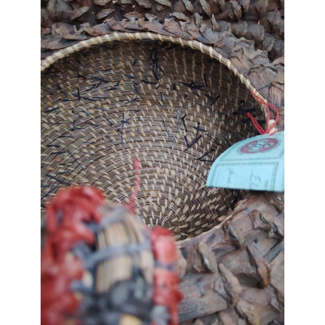 Mid 20th Century Coushatta & Seminole Pine Needle Basket For Sale In Houston - Image 6 of 12