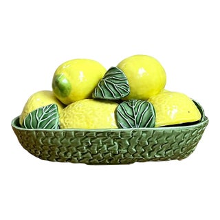 Vintage Italian Yellow Lemon Ceramic Centerpiece For Sale