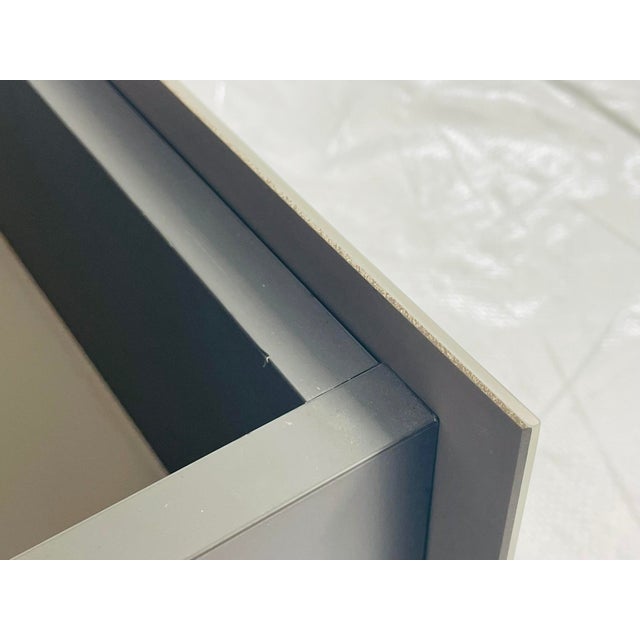 Glas Italia Modern Gray Glass 6 Drawer Dresser Credenza, Made in Italy For Sale - Image 15 of 18