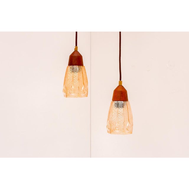 Mid-Century Modern Pendant Lamps in Glass from Pukeberg, Sweden, 1960s, Set of 2 For Sale - Image 3 of 18
