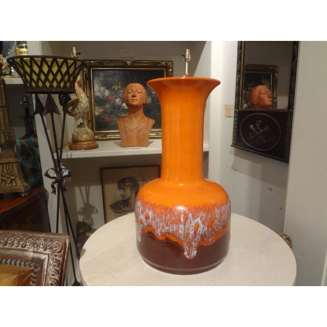 West German Glazed Ceramic Vase by Jasba For Sale - Image 10 of 10