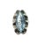 Mid-Century Modern Vintage Sterling & Blue Topaz Ring Mexico 1960s, Size 9.75 For Sale - Image 3 of 7