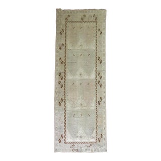 Nomadic Directional Neutral Color Vintage Moroccan Gallery Runner For Sale