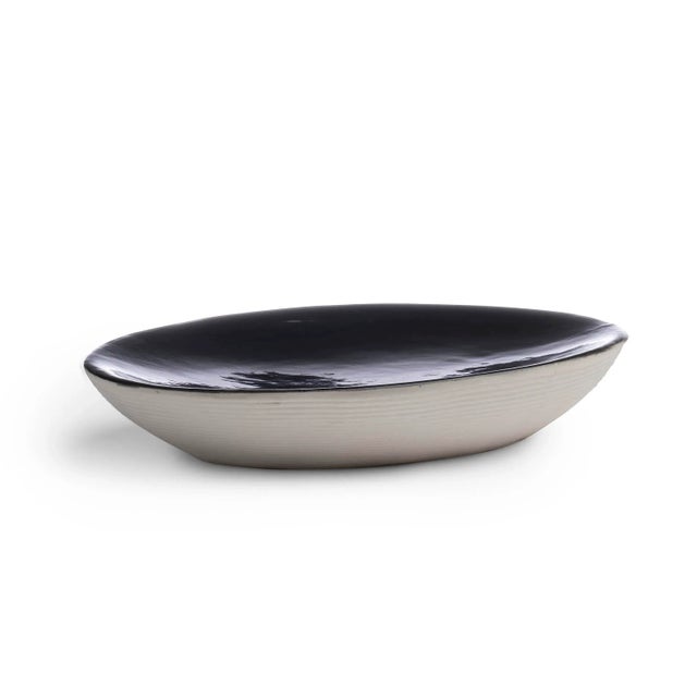 Modern Fillmore Soap Dish in White/Black For Sale - Image 3 of 3