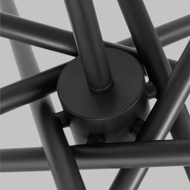 Modern Chapman & Myers by Visual Comfort Studio Eastyn 12-Light Large Chandelier in Midnight Black For Sale - Image 3 of 4