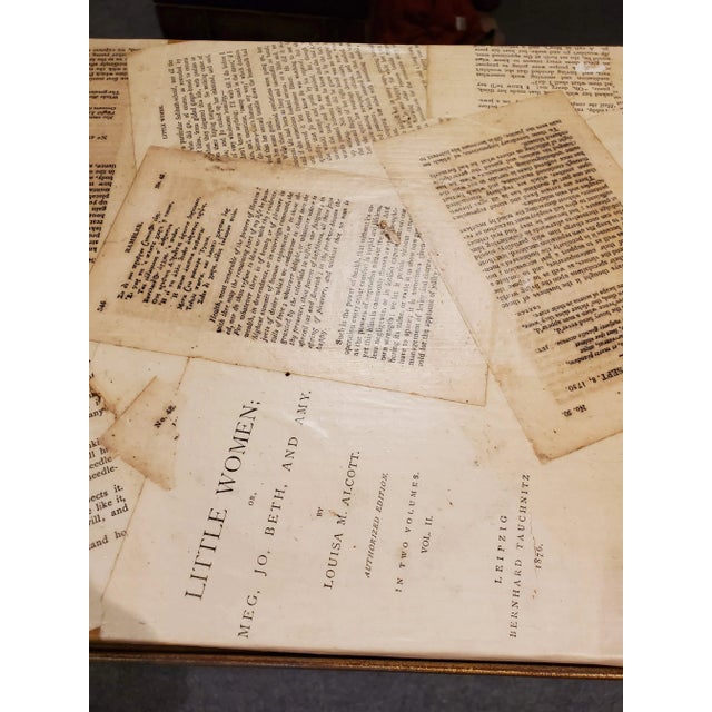 Art Deco-Style "Apollo" Console Table With Gilt Metal & Little Women Literary Top For Sale - Image 9 of 13