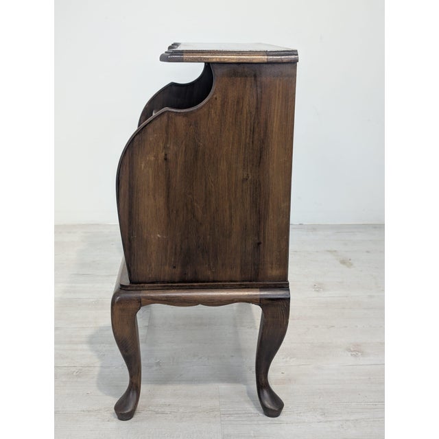 Brown Vintage Louis XIV Style Wooden Side Table, 1965 For Sale - Image 8 of 16