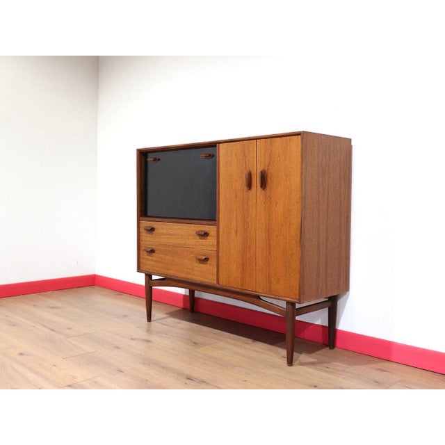 Mid 20th Century Mid Century Modern Vintage Teak Dry Bar Cart Hutch G Plan Cocktail Cabinet Danish Style For Sale - Image 5 of 15