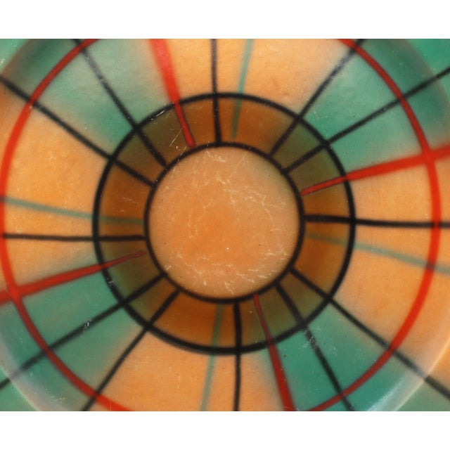 Circa 1910 "Tartan" charger by Erphila, Czecho-Slovakia. Imported by Ebeling & Reuss. Modernist feel, made on the cusp of...