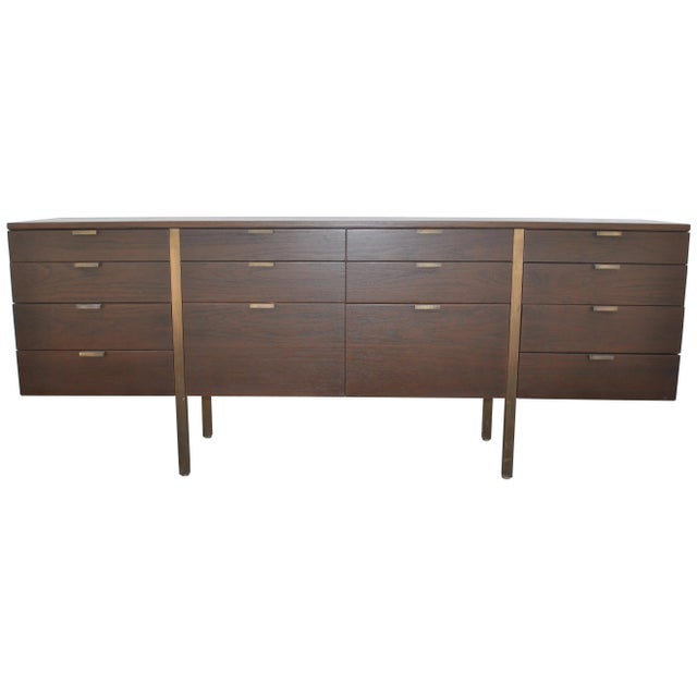 Dunbar Furniture Late 20th Century Edward Wormley for Dunbar Executive Credenza For Sale - Image 4 of 12