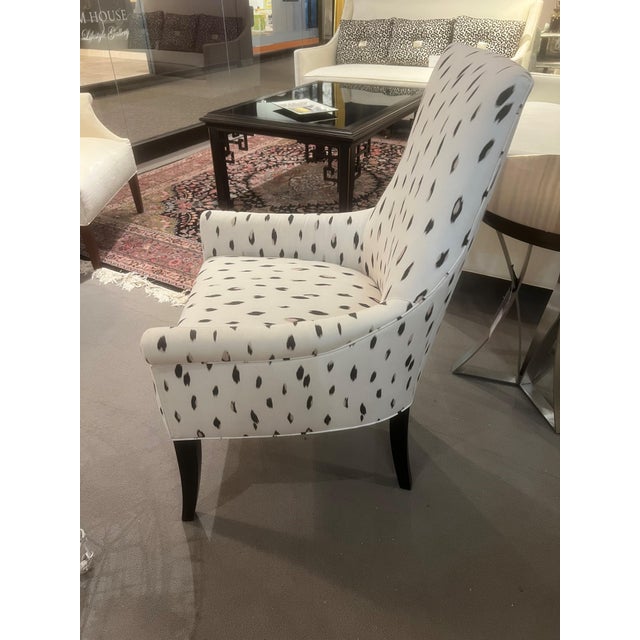 English Kravet Occasional Chair With a Button Back Detail For Sale - Image 3 of 4